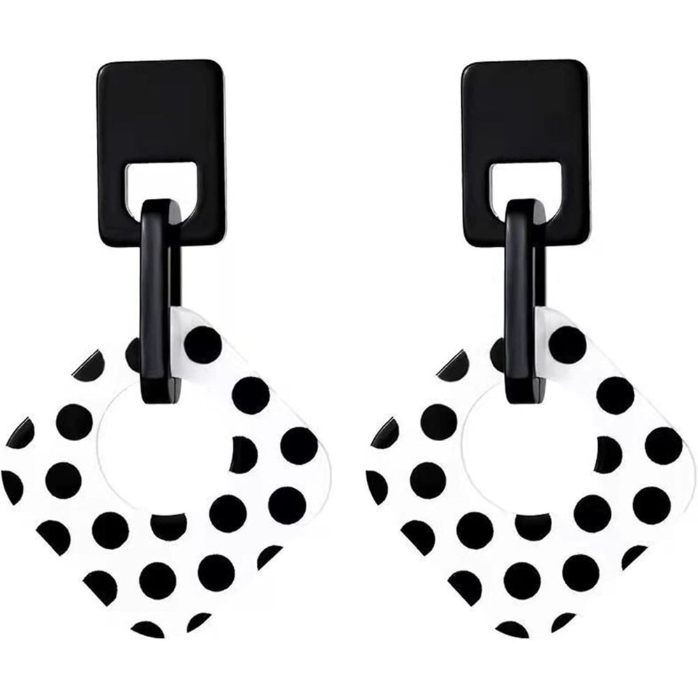 Exaggerated Geometry Earrings Acrylic Round Square Triangle Heart Dangle Earring